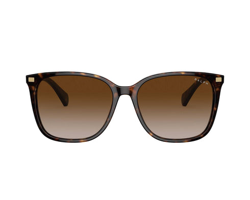 Ralph by Ralph Lauren RA 5293 Women's Sunglasses – Shiny Dark Havana Frame with Gradient Brown Lenses