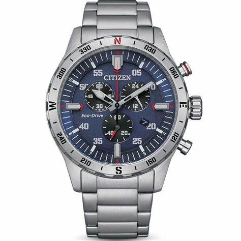 Citizen AT2520-89L Eco-Drive Men's Chronograph Watch - Blue Dial