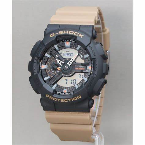 Casio G-Shock GA-110TU-1A5ER Men's Watch - Black and Beige, Analog-Digital