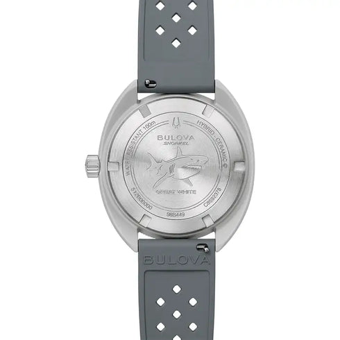 Bulova 98B449 Men's Snorkel Watch – Hybrid Ceramic, White Dial, 100m WR