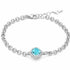 Miluna BRD960 - Bracciale in argento sterling e topazio blu ovale