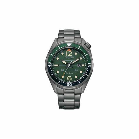 Citizen Eco-Drive AW1717-81X Orologio da uomo - 44 mm, cassa e bracciale in acciaio, quadrante verde