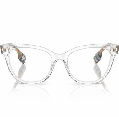 Burberry BE 2375 3024 Occhiali da vista da donna - Montatura Cat-Eye in acetato trasparente