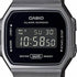 Casio A168WEMB-1BEF Vintage Digital Watch - Black Dial, Black Mesh Bracelet