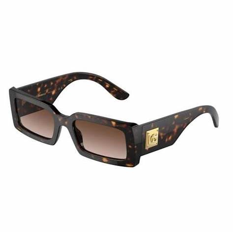 Dolce & Gabbana DG4416 502/13 Occhiali da sole da donna - Montatura avana, lenti marroni sfumate