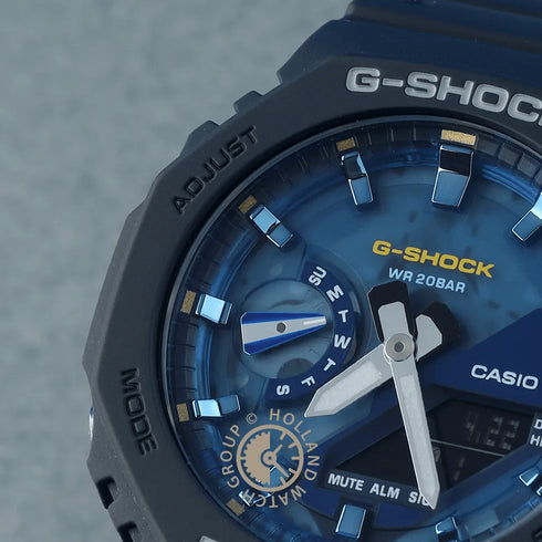CASIO G - SHOCKCasio G - Shock GA - 2100AS - 2AER Men's Watch – 45.4mm Octagonal Carbon Core Guard, Analog - Digital, 200M Water Resistance, Blue Resin StrapWATCHESEcecile