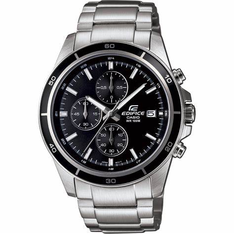 Casio Edifice EFR-526D-1AVUEF Men's Chronograph Watch – Black Dial, Stainless Steel Bracelet