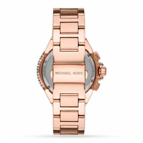 Michael Kors Camille MK6995 Women's Rose Gold-Tone Chronograph Watch - Crystal Accents