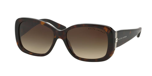 Ralph Lauren RL 8127B 5003/13 Women's Sunglasses - Shiny Dark Havana Frame with Gradient Brown Lenses