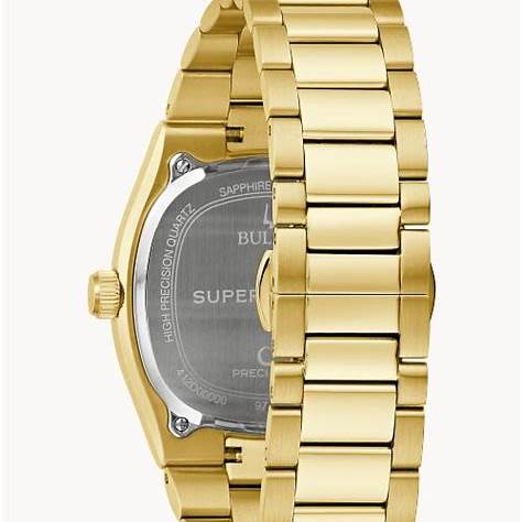 Orologio da uomo Bulova 97B223 Super Seville - Quadrante argento, bracciale in acciaio inossidabile color oro