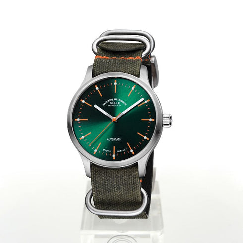 Mühle-Glashütte Panova Green M1-40-76-NB-I Orologio da uomo - Cassa in acciaio, quadrante verde, 40mm