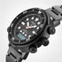 Seiko SNJ037P1 Men's Prospex Solar Diver's Watch - Black Dial, Black Stainless Steel