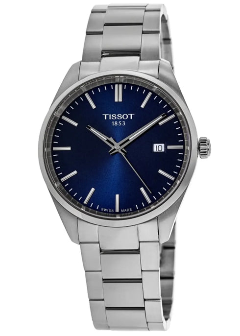 Tissot PR 100 Reloj de cuarzo para hombre T150.410.11.041.00 - Esfera azul, brazalete de acero inoxidable