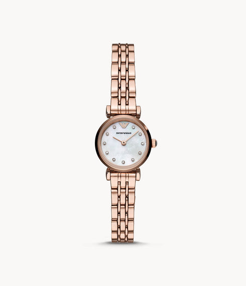 Emporio Armani AR11203 Women’s Gianni T‑Bar Watch – Rose‑Gold, 22 mm