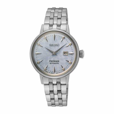 Seiko Presage SRE007J1 Women's Automatic Watch - Blue Dial, Stainless Steel Bracelet