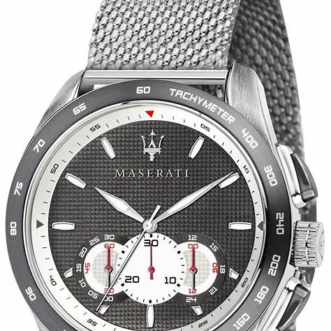 Orologio cronografo Maserati Traguardo Uomo - R8873612008, bracciale a maglie, 45 mm