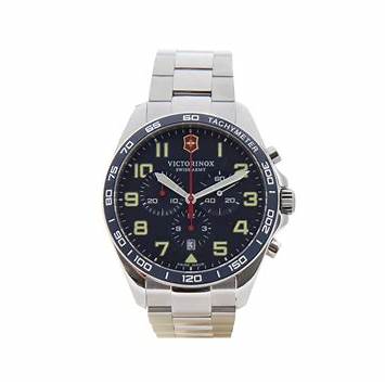 Victorinox Fieldforce Men's Chronograph Watch V241857 – Blue Dial, Stainless Steel Bracelet