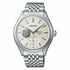 Seiko Presage SPB469J1 Men's Automatic Watch - 40.2mm Stainless Steel Case, Creamy White Silk-Textured Dial, Open Heart Design