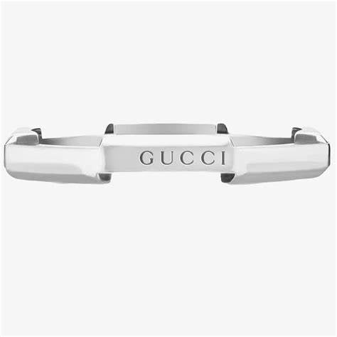 Gucci Link to Love 18ct White Gold 3mm Mirrored Ring - Size 6