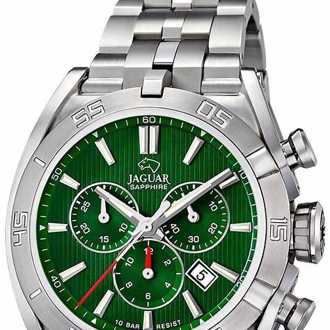 Jaguar Executive J852/C Reloj Cronógrafo Hombre - Caja de acero, esfera verde