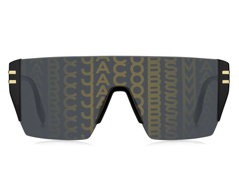 Marc Jacobs MARC 712/S NZU/7Y Gafas de sol para hombre - Montura Gold Pattern Negro, Lentes Gold Decor