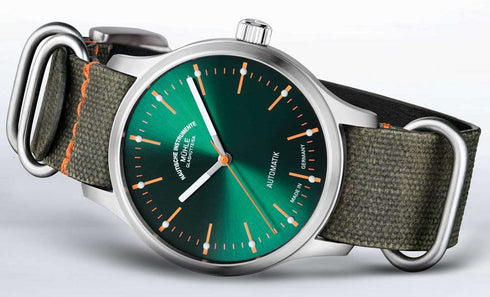 Mühle-Glashütte Panova Green M1-40-76-NB-I Men's Watch - Stainless Steel Case, Green Dial, 40mm