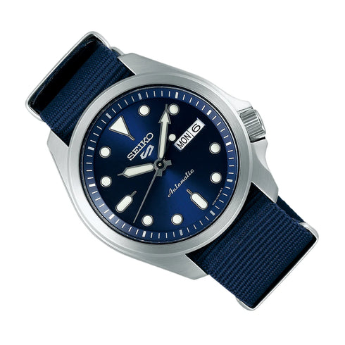 Seiko 5 Sports SRPE63K1 Automatic Men's Watch - Blue Dial, Nylon Strap