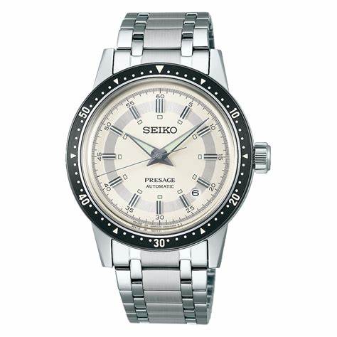 Seiko Presage SRPK61J1 Herren Automatik Uhr - Silbernes Zifferblatt, Edelstahlarmband, Limitierte Edition