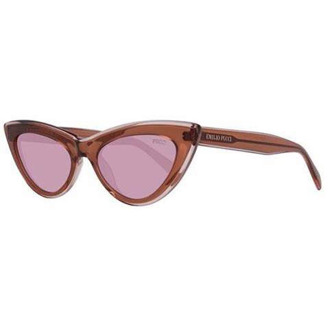 Emilio Pucci EP0181 5347F Occhiali da sole Cat-Eye da donna - Montatura marrone, lenti bordeaux