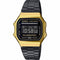 Casio Vintage A168WEGB-1BEF Gold & Black Digital Watch - Stainless Steel Bracelet