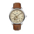Zeppelin Méditerranée 9666-5 Orologio automatico da uomo - Quadrante beige, design a cuore aperto, cinturino in pelle marrone