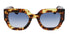 Victoria Beckham VB606S-221 Women's Sunglasses – Vintage Havana Frame, Gradient Blue Lenses