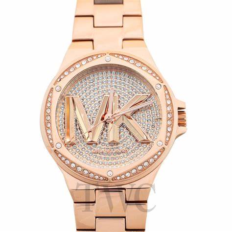 Orologio Michael Kors Lennox MK7230 Donna - Tono oro rosa, quadrante con logo Pavé