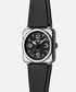 Bell & Ross BR 03-92 Diver Orologio automatico in acciaio nero 42 mm - Quadrante nero, cinturino in gomma