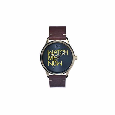 Mark Maddox HC7105-50 Orologio da uomo con quadrante blu e cinturino in pelle marrone - 41 mm