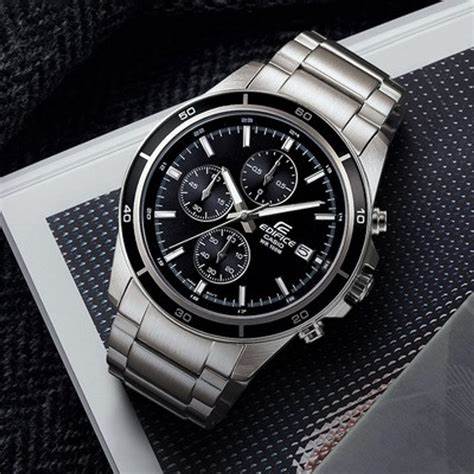 Casio Edifice EFR-526D-1AVUEF Men's Chronograph Watch – Black Dial, Stainless Steel Bracelet