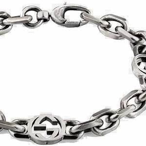 Gucci Interlocking G Sterling Silver Bracelet - Size 17cm