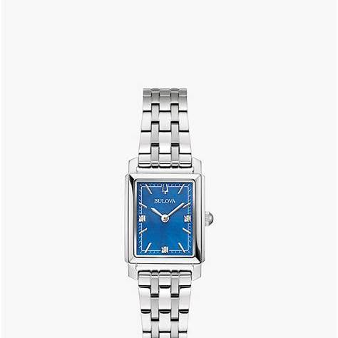 Bulova 96P245 Sutton Women's Watch - Blue Dial, Stainless Steel Bracelet