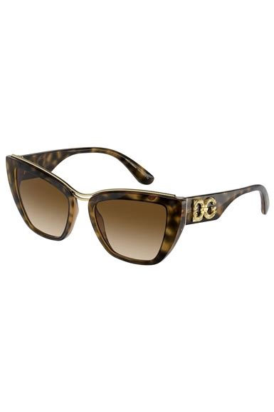Dolce & Gabbana DG6144 502/13 Women's Cat-Eye Sunglasses - Havana Frame, Brown Gradient Lenses