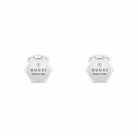 Gucci Trademark Sterling Silver Cufflinks - YBE779163001