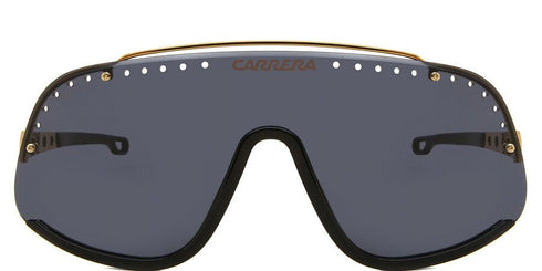 CARRERACarrera Flaglab 16 2M2/2K Unisex Sunglasses – Black/Gold Shield Frame, Grey LensesEYEWEAREcecile