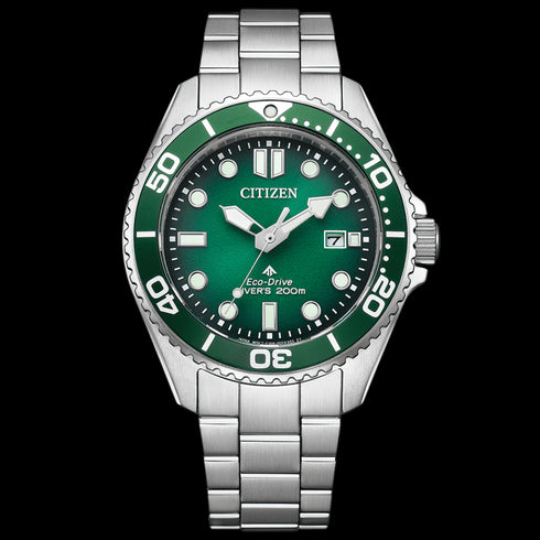 CITIZENCitizen Promaster BN0269 - 50W Eco - Drive Diver – 40.6mm Steel, Green Dial, 200M WRWATCHESEcecile