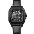 Ingersoll I14504 Orologio da uomo automatico Ollie - Cassa in acciaio inossidabile nero, cinturino in pelle di vitello nero