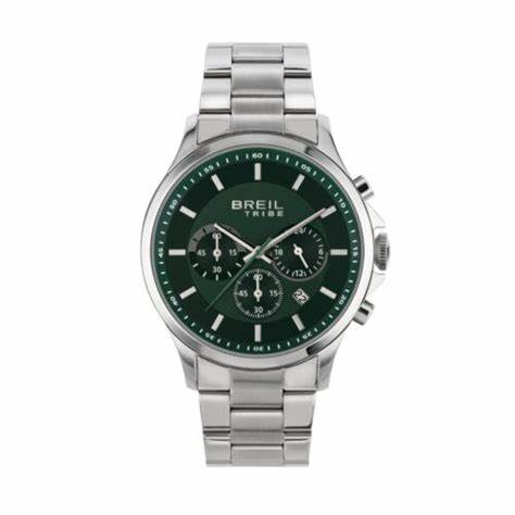 Breil Kart EW0660 Men's Chronograph Watch - Green Dial, Stainless Steel