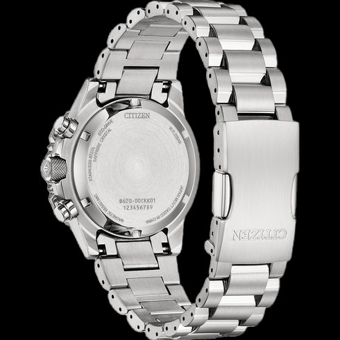 Citizen Promaster CA4660-61A Men's Silver Chronograph Watch – Eco-Drive, 40mm, 200M WR
