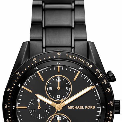 Michael Kors MK9113 Men's Oversized Black Stainless Steel Chronograph Watc