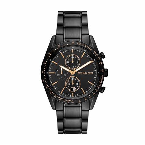 Michael Kors MK9113 Men's Oversized Black Stainless Steel Chronograph Watc