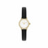 Breil Darling TW2049 Women's Quartz Watch - White Dial, Gold-Tone Case, Black Leather Strap