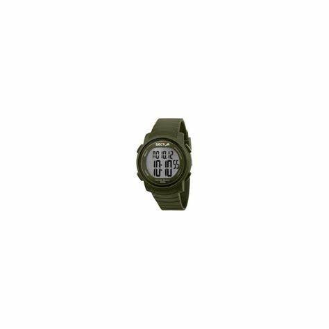 Sector EX-31 R3251543002 Orologio digitale multifunzione da uomo - Cassa verde 44 mm, cinturino in poliuretano verde