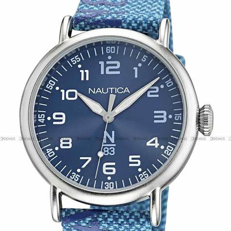 Nautica NAPLSF016 Men's Quartz Watch - Blue Dial, Blue Canvas Strap